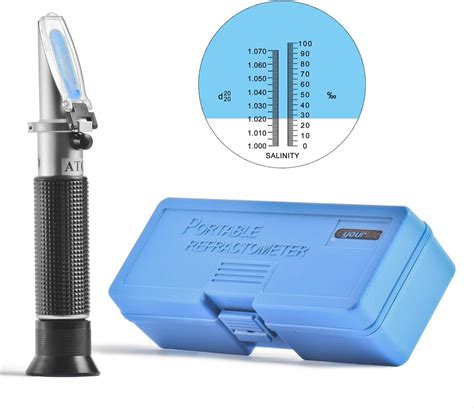 how does a refractometer measure salt content|refractometer for saltwater aquarium.